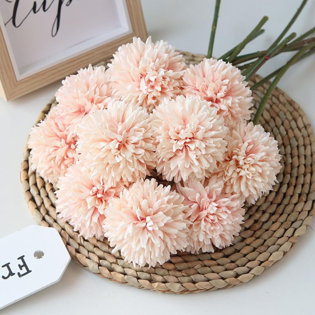 HASTHIP® 10pcs Artificial Flowers Chrysanthemum Ball Flowers for for Home Office HASTHIP® 10pcs Artificial Flowers Chrysanthemum Ball Flowers for for Home Office